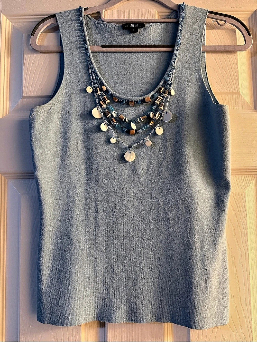 Lafayette 148 New York - light blue, embellished top